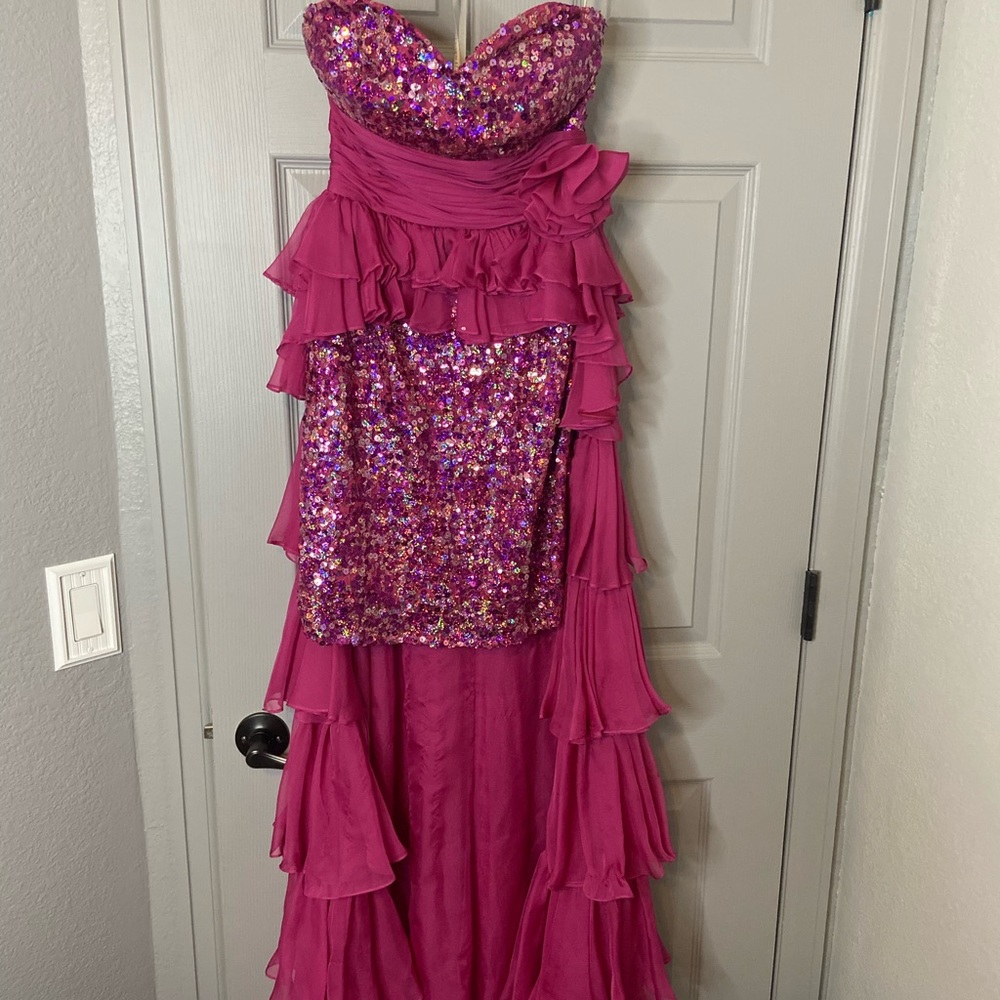 Pink sequence dress